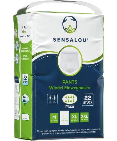 Buy Sensalou Incontinence Pants for Adults - Men & Women Size L (22 pcs) | Best Protective Pants for Comfort & Discretion - Buy Online on GoSupps.com