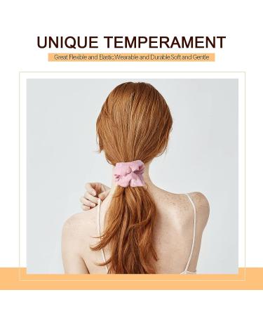 Crowye 30 Pcs Cute Hair Scrunchies - Kawaii Colorful Daisy Print, Polka Dot, Solid Color & Plaid Hair Ties for Women, Girls, Kids - Assorted Accessories - Buy Online on GoSupps.com