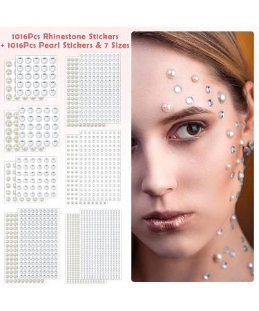 2032 Piece Self Adhesive Hair Gems, Pearls & Jewels Stickers - 7 Sizes for Makeup, Crafts & Home Decor - Buy Online on GoSupps.com