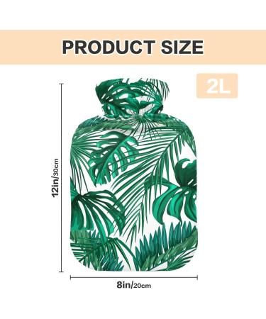 Palm Leaves Hot Water Bottle - 2L Pain Relief Bag for Pregnant Women & Bed Warmer - Buy Online on GoSupps.com
