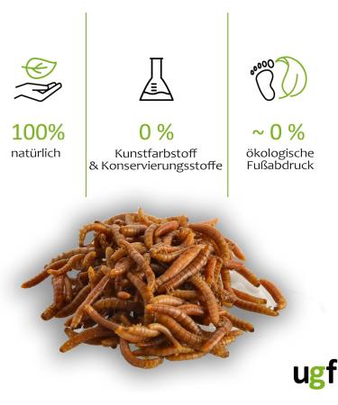 UGF Juicy Preserved Mealworms 140g - Premium Bird Food Hedgehog & Squirrel Treats Year-Round Nutrition - Buy Online on GoSupps.com