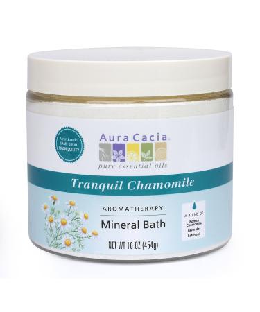 Aura Cacia Aromatherapy Mineral Bath Tranquil Chamomile 16 oz (454 g) - Buy Online on GoSupps.com