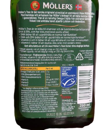 M llers Tran Cod Liver Oil 250 ml/ 8.45 fl oz | Citron Flavor | Omega-3 | Fish Liver Oil - Buy Online on GoSupps.com