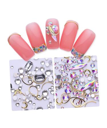 minkissy 4 Boxes Small Black Bottle Metal Ring Rivet Metal Ring Para Maquillaje Nail Art Supplies Materiales Para U as Rhinestones Nail Art Decoration Ornament Little Black Bottle Manicure