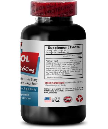 Resveratrol Supreme 1200mg Maximum Strength Plus 1200 Red Wine Supplements resveratrol Supplement red Wine resveratrol antioxidant red Wine Extract with resveratrol red Wine Grape Seed 2 Bottles - Buy Online on GoSupps.com