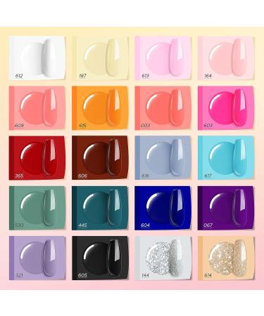 MEFA 23 Pcs Gel Nail Polish Set - Summer Bright Classic Colors with Glossy & Matte Top Coat - Starter Manicure Kit for Women - DIY Salon Gift - Buy Online on GoSupps.com