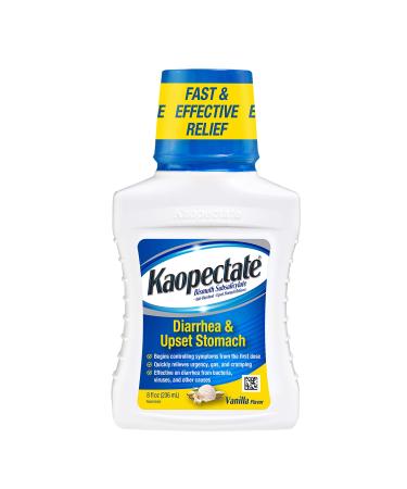 Kaopectate Multi-Symptom Relief for Diarrhea Upset Stomach in Vanilla, 8 Fl Oz New Version