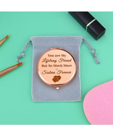 Soul Sister Compact Makeup Mirror - Friendship & Sister Gifts for Women - Birthday, Anniversary, Graduation Present - Buy Online on GoSupps.com