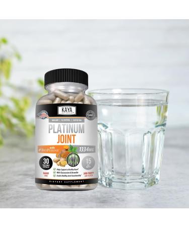 Kaya Naturals Platinum Mobility Turmeric - Bioperine Glucosamine Turmeric with Boswellia Healthy Natural Mobility Support Turmeric Curcumin 1334mg - 30 Capsules 60 Count (Pack of 1) - Buy Online on GoSupps.com