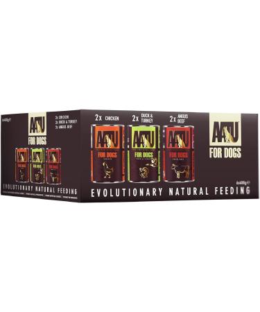 AATU Adult Dog Food Wet Tins - Variety Pack (6x400g) - Grain Free Recipe with No Artificial Ingredients - Good for Low Maintenance Feeding Single - Buy Online on GoSupps.com