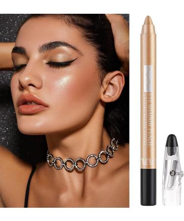 Eye Shadow Eyeliner Pen 12Pcs Eye Shadow Stick Perfect Pearl Eye Shadow Pen with Sharpener Foam Pen Long Lasting Effect Water Proof Shiny Eyeshadow Pencil - Buy Online on GoSupps.com