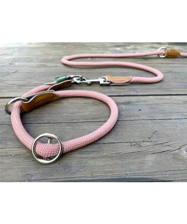 Leisegr n Devon Adjustable Paracord Dog Collar - Pink Nylon Collar for Medium Dogs - Palish Rose - Buy Online on GoSupps.com