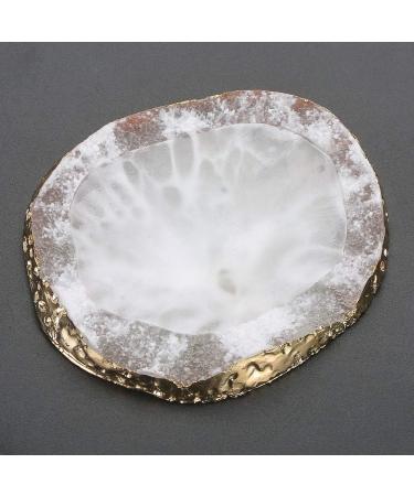 Naroote Solid Gel Nail Polish Palette Nail Polish Palette Resin Nail Art Palette Nail Polish Cosmetic Palette Gold Edge Pigment Mixing Plate Drawing Color Dish Manicure Nail DIY Tool WHITE - Buy Online on GoSupps.com