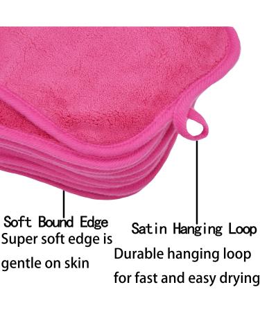 Bloom Seed Makeup Remover Cloths - Reusable Microfiber Face Cleaning Cloths - 8x8 inch Pink (6 Pack) for Eco-Friendly Beauty - Buy Online on GoSupps.com