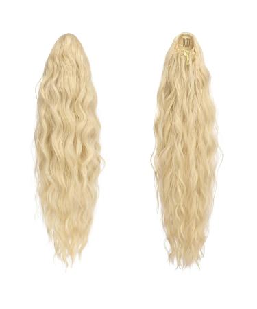 Buy 65cm Platinum Blonde Long Braid Ponytail Hair Extension - Curly Synthetic Clip-In for Women - Buy Online on GoSupps.com