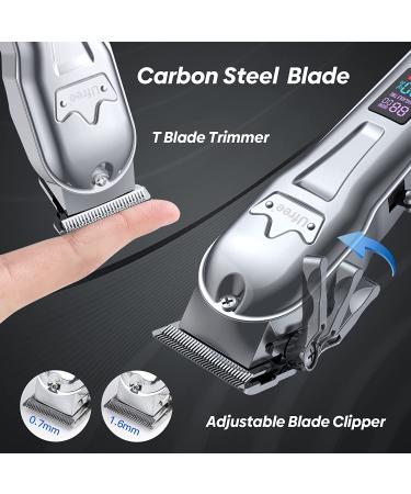 Ufree Professional T-Blade Hair Clippers Kit - Cordless Trimmer for Men Women Kids - Barber Grooming Household Set (Silver) - Buy Online on GoSupps.com