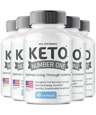 Keto Number One Pills KetoNumber One Supplement Pills Overall Health Support All Natural Keto Capsules to Sustain Active Lifestyle and Fitness Goals KetoNumberOne Pastillas Reviews (5 Pack)