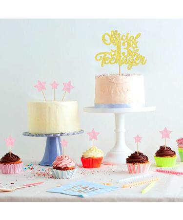 Keaziu 1 Pack Officially 13th Teenager Cake Topper 24PCS Pink Star 13th Cake Topper Birthday 13 Fabulous for Happy 13th Birthday Anniversary Party Cake Decorations Supplies Gold - Buy Online on GoSupps.com