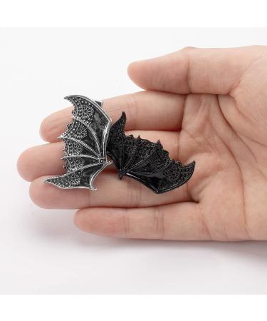 4pcs Metal Bat Wings Hair Barrettes | Halloween Gothic Hair Clips for Party Costume - Buy Online on GoSupps.com