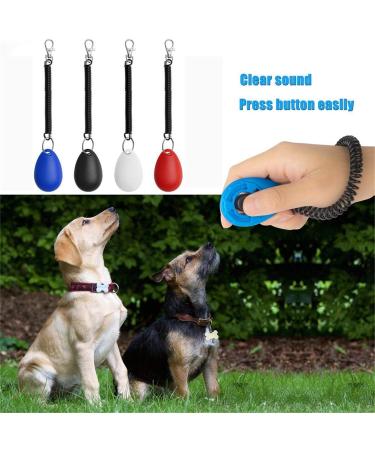 Txibi 2Pack Pet Dog Training Clicker with Wrist Strap - Durable Lightweight Easy to Use Pet Clickers for Cats Puppy Birds Horses (Blue + White) - Buy Online on GoSupps.com