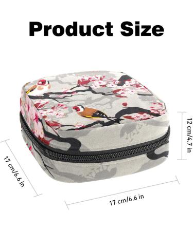 Blooming Cherry Pattern Sanitary Napkin Storage Bags - Durable Period Bags for Women & Teens | Menstrual Cup Bags - Buy Online on GoSupps.com