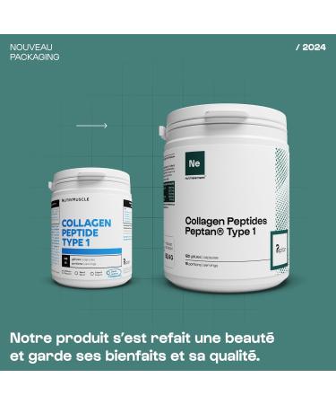 Nutrielement Collagen Peptide Type 1 120 Capsules - 3200mg Hydrolyzed Collagen per Dose - Dietary Supplement Tendons Joints Skin and Hair | Nutrielement By Nutrimuscle - Buy Online on GoSupps.com