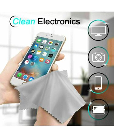 40 Pcs Microfiber Cleaning Cloths - Reusable 7x6 Inch Grey for Lenses Glasses Screens & Electronics - International Shipping Available - Buy Online on GoSupps.com