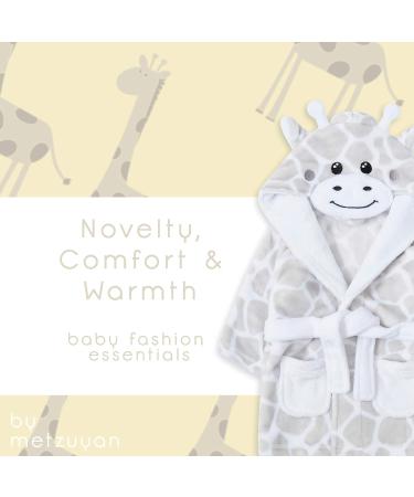 Metzuyan Baby Girls & Boys Giraffe Themed Plush Fleece Dressing Gown 12-18 Months - Buy Online on GoSupps.com