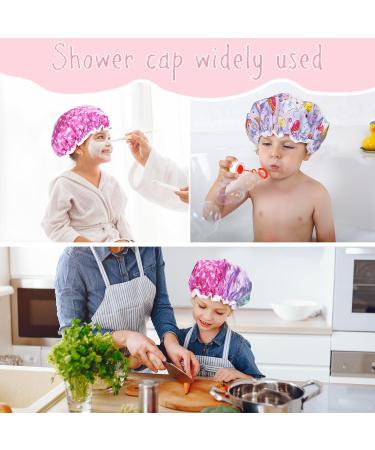 G2PLUS Kids Shower Caps - 2PCS Double Layer Elastic Bath Caps for Girls/Boys, Reusable Children's Shower Hats in Purple - Buy Online on GoSupps.com