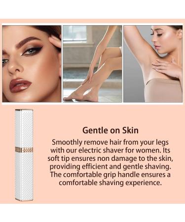 Women Body Electric Shaver - 2-in-1 Women Eyebrow Trimmer Electric Shaver - Rechargeable Face Shaver for Eyebrow Trimming for Traveling Dormitory White - Buy Online on GoSupps.com