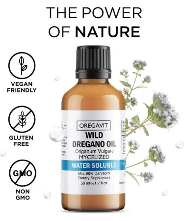 Aromavita Oregavit Water Soluble Wild Oregano Oil- Digestive, Immune & Respiratory Support - Natural Vegan Dietary Supplement & Mouthwash for Healthy Gums - Buy Online on GoSupps.com
