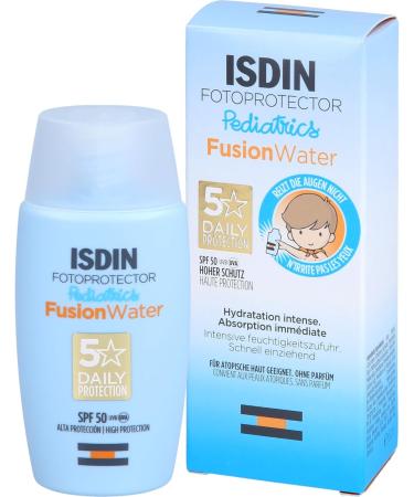 Isdin FusionWater Children's Face Sunscreen SPF50 Fotoprotector Pediatrics 50ml - Buy Online on GoSupps.com