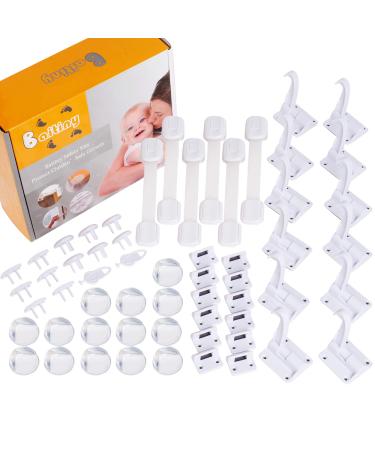 Baby Safety Kit, 58 Packs Baby Proofing Essentials Kit Child Safety Appliance with Cabinet Locks, Corner Guards and Outlet Covers - All-in-one Super Value Child Safety Kit