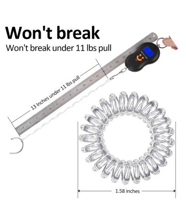 ADRIONE Clear Hair Ties - 12 Pack No Damage Elastic Bands for Thick Curly Hair - Buy Online on GoSupps.com