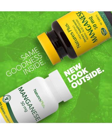 Nature's Plus Manganese 50 mg - 90 Tablets for Optimal Health - Buy Online on GoSupps.com