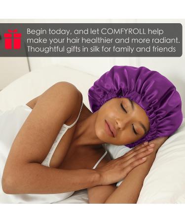 COMFYROLL Silk Satin Bonnet - Double Layered Cap for Curly Hair Protection - Buy Online on GoSupps.com