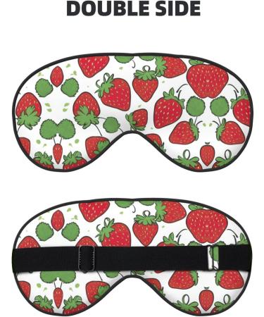 Buy SSIMOO Strawberry Pattern Ultra-Soft Light-Blocking Eye Mask for Restful Sleep - International Shipping Available - Buy Online on GoSupps.com
