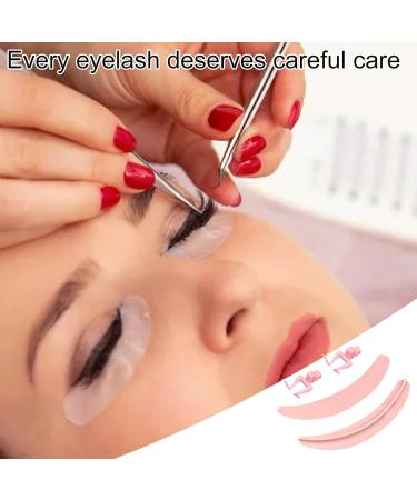 Dyeulget Silicone Eyelash Separator Tool | Makeup Extension Tool Eye Lash Separator Reusable | Lash Extension Enhancer Pads for Eyelash Grafting for Working Traveling Pink - Buy Online on GoSupps.com