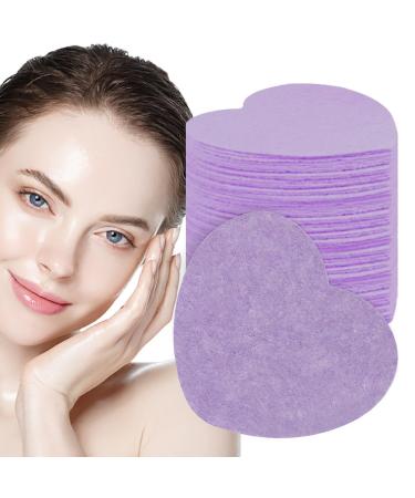 Vuggdt Face Sponges for Cleansing | Heart Shape Natural Compressed Cellulose Face Sponge | Cellulose Facial Sponges for Facial Washing Pore Cleaning Scrubber Bathing Household Yellow