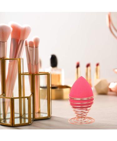 TRIXES Rose Gold Makeup Sponge Stand - 2 Piece Stainless Steel Wire Holder for Beauty Blenders - International Shipping Available - Buy Online on GoSupps.com