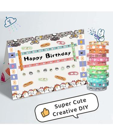 WAPETASHI Cute Washi Tape Set - 24 Rolls Kawaii Animals Gold Foil Decorative Masking Tape for Journaling, Scrapbooking, Kids Crafts & Gift Wrapping - Ideal for Aesthetic Supplies and Planners - Buy Online on GoSupps.com