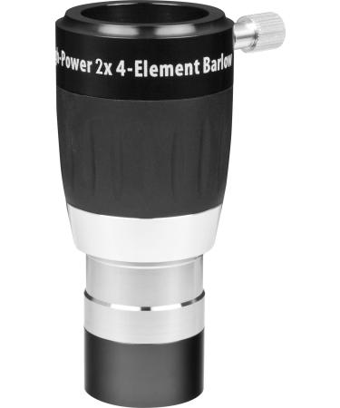 High-Power 1.25 Inch 2X 4-Element Barlow Lens