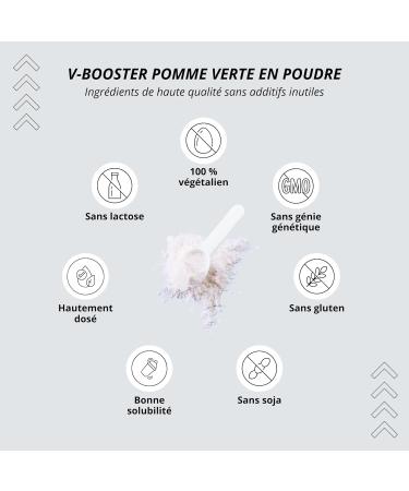 Nutri+ V-Booster Vegan - 400g Green Apple Powder - High Dosed Pre Workout Drink - Caffeine Citrulline Arginine Beta Alanine Betaine - Green Apple Fitness Booster - Buy Online on GoSupps.com