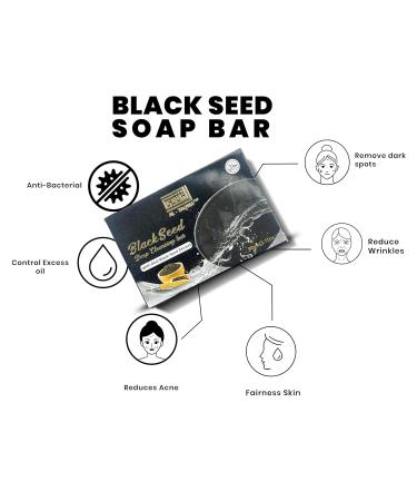 Natural Black Seed Soap Bar for Face & Body | Halal & All Skin Types | Cumin Seed & Herbs - Buy Online on GoSupps.com