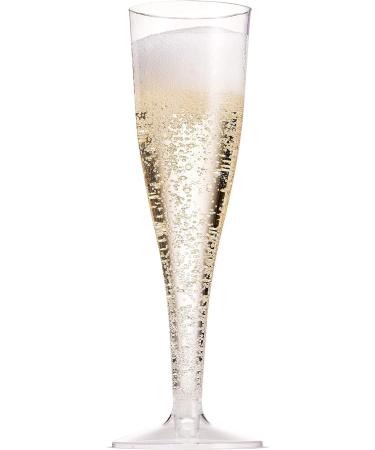 Munfix 100 Pack Plastic Champagne Flutes 5 Oz Clear Plastic Toasting Glasses Disposable Wedding Thanksgiving Party Cocktail Cups - Buy Online on GoSupps.com