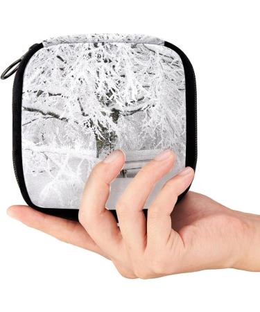 GIAPB Period Bag Sanitary Napkin Storage Bag Pad Holder for Period Makeup Pouch Winter Snow White Tree Color4073 - Buy Online on GoSupps.com