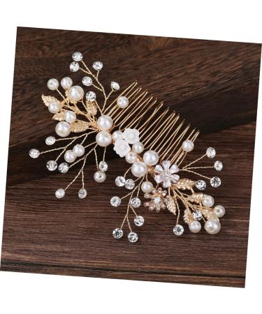 minkissy Tocados Para El Hair Jewelry for Women Handmade Hair Combs Golden Hair Comb Bridal Tiara Rhinestone Hair Comb Rhinestone Comb Bridal Headwear Flowers Headgear - Buy Online on GoSupps.com
