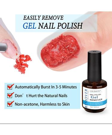 LOUINSTIC Nail Polish Remover Gel - 3-5 Minute Removal with Latex Tape | No Foils Needed - Buy Online on GoSupps.com