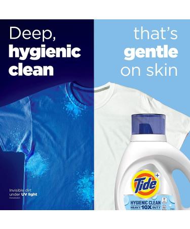 Tide Hygienic Clean Heavy Duty 10x Free Liquid Laundry Detergent - Unscented 59 Loads HE Compatible - 92 Fl Oz - International Shipping Available - Buy Online on GoSupps.com