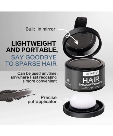 Approach Powder for Men & Women - Dark Gray Hair Sealing Base Powder with Mirror Sponge | Hair Attachment & Shading Concealer for Thin Hair - Buy Online on GoSupps.com